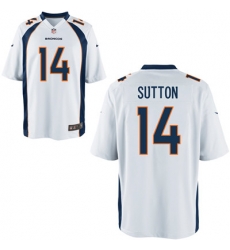 Nike Broncos #14 Courtland Sutton White Elite Jersey Nike Broncos #14 Courtland Sutton White Elite Jersey