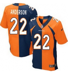 Nike Broncos #22 C J Anderson Orange Navy Blue Mens Stitched NFL Elite Split Jersey Nike Broncos #22 C J Anderson Orange Navy Blue Mens Stitched NFL Elite Split Jersey