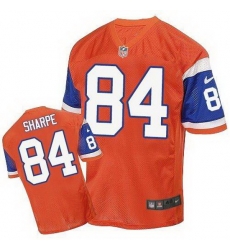 Nike Broncos #84 Shannon Sharpe Orange Throwback Mens Stitched NFL Elite Jersey Nike Broncos #84 Shannon Sharpe Orange Throwback Mens Stitched NFL Elite Jersey
