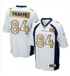 Nike Broncos #84 Shannon Sharpe White Mens Stitched NFL Game Super Bowl 50 Collection Jersey Nike Broncos #84 Shannon Sharpe White Mens Stitched NFL Game Super Bowl 50 Collection Jersey