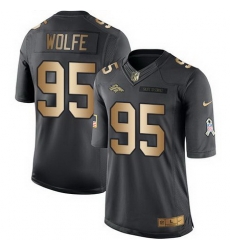 Nike Broncos #95 Derek Wolfe Black Mens Stitched NFL Limited Gold Salute To Service Jersey Nike Broncos #95 Derek Wolfe Black Mens Stitched NFL Limited Gold Salute To Service Jersey