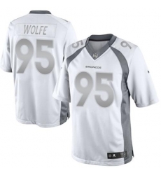 Nike Broncos #95 Derek Wolfe White Mens Stitched NFL Limited Platinum Jersey Nike Broncos #95 Derek Wolfe White Mens Stitched NFL Limited Platinum Jersey