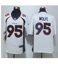 Nike Broncos #95 Derek Wolfe White Mens Stitched NFL New Limited Jersey Nike Broncos #95 Derek Wolfe White Mens Stitched NFL New Limited Jersey