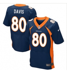 Nike Denver Broncos #80 Vernon Davis Navy Blue Alternate Men 27s Stitched NFL New Elite Jersey Nike Denver Broncos #80 Vernon Davis Navy Blue Alternate Men 27s Stitched NFL New Elite Jersey