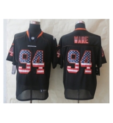 Nike Denver Broncos 94 DeMarcus Ware Black Elite USA Flag Fashion NFL Jersey Nike Denver Broncos 94 DeMarcus Ware Black Elite USA Flag Fashion NFL Jersey