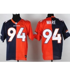 Nike Denver Broncos 94 Demarcus Ware Orange Blue Elite Split NFL Jersey Nike Denver Broncos 94 Demarcus Ware Orange Blue Elite Split NFL Jersey