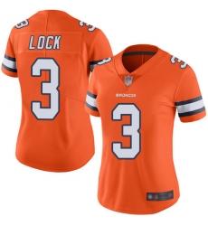 Broncos 3 Drew Lock Orange Women Stitched Football Limited Rush Jersey Broncos 3 Drew Lock Orange Women Stitched Football Limited Rush Jersey