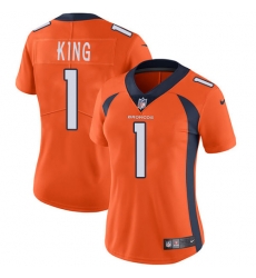 Nike Broncos #1 Marquette King Orange Team Color Womens Stitched NFL Vapor Untouchable Limited Jersey Nike Broncos #1 Marquette King Orange Team Color Womens Stitched NFL Vapor Untouchable Limited Jersey