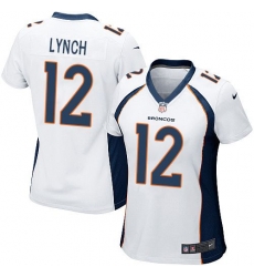 Nike Broncos #12 Paxton Lynch White Womens Stitched NFL New Elite Jersey Nike Broncos #12 Paxton Lynch White Womens Stitched NFL New Elite Jersey