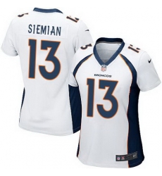 Nike Broncos #13 Trevor Siemian White Womens Stitched NFL New Elite Jersey Nike Broncos #13 Trevor Siemian White Womens Stitched NFL New Elite Jersey