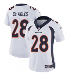 Nike Broncos #28 Jamaal Charles White Womens Stitched NFL Vapor Untouchable Limited Jersey Nike Broncos #28 Jamaal Charles White Womens Stitched NFL Vapor Untouchable Limited Jersey