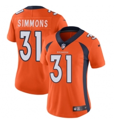 Nike Broncos #31 Justin Simmons Orange Team Color Womens Stitched NFL Vapor Untouchable Limited Jersey Nike Broncos #31 Justin Simmons Orange Team Color Womens Stitched NFL Vapor Untouchable Limited Jersey