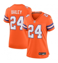 Women Denver Broncos 24 Champ Bailey Orange Mile High Collection 1977 Throwback Stitched Jersey Women Denver Broncos 24 Champ Bailey Orange Mile High Collection 1977 Throwback Stitched Jersey
