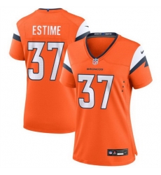 Women Denver Broncos 37 Audric Estime Orange 2024 Stitched Jersey Women Denver Broncos 37 Audric Estime Orange 2024 Stitched Jersey