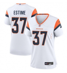 Women Denver Broncos 37 Audric Estime White 2024 Stitched Jersey Women Denver Broncos 37 Audric Estime White 2024 Stitched Jersey