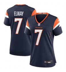 Women Denver Broncos 7 John Elway Navy 2024 Alternate Stitched Jersey Women Denver Broncos 7 John Elway Navy 2024 Alternate Stitched Jersey