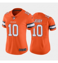 Women Nike Broncos 10 Jerry Jeudy Color Rush Limited Orange Stitched NFL Jersey Women Nike Broncos 10 Jerry Jeudy Color Rush Limited Orange Stitched NFL Jersey