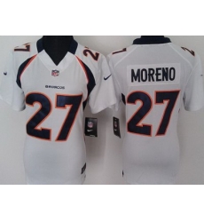 Women Nike Denver Broncos 27# Knowshon Moreno Whit Nike NFL Jerseys Women Nike Denver Broncos 27# Knowshon Moreno Whit Nike NFL Jerseys