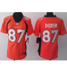 Women Nike Denver Broncos 87 Eric Decker Orange Jerseys 2013 Women Nike Denver Broncos 87 Eric Decker Orange Jerseys 2013