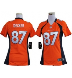 Women Nike Denver Broncos 87# Eric Decker Orange Nike NFL Jerseys Women Nike Denver Broncos 87# Eric Decker Orange Nike NFL Jerseys