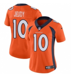 Women's Denver Broncos #10 Jerry Jeudy Orange Team Color Stitched Vapor Untouchable Limited Jersey Women's Denver Broncos #10 Jerry Jeudy Orange Team Color Stitched Vapor Untouchable Limited Jersey