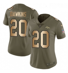 Womens Nike Denver Broncos 20 Brian Dawkins Limited OliveGold 2017 Salute to Service NFL Jersey Womens Nike Denver Broncos 20 Brian Dawkins Limited OliveGold 2017 Salute to Service NFL Jersey