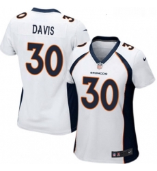 Womens Nike Denver Broncos 30 Terrell Davis Game White NFL Jersey Womens Nike Denver Broncos 30 Terrell Davis Game White NFL Jersey