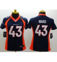 Women's Nike Denver Broncos #43 T.J. Ward Blue Alternate Stitched NFL New Limited Jersey Women's Nike Denver Broncos #43 T.J. Ward Blue Alternate Stitched NFL New Limited Jersey