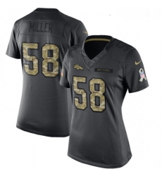 Womens Nike Denver Broncos 58 Von Miller Limited Black 2016 Salute to Service NFL Jersey Womens Nike Denver Broncos 58 Von Miller Limited Black 2016 Salute to Service NFL Jersey