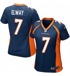 Womens Nike Denver Broncos 7 John Elway Game Navy Blue Alternate NFL Jersey Womens Nike Denver Broncos 7 John Elway Game Navy Blue Alternate NFL Jersey
