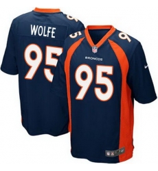 Nike Broncos #95 Derek Wolfe Blue Alternate Youth Stitched NFL New Elite Jersey Nike Broncos #95 Derek Wolfe Blue Alternate Youth Stitched NFL New Elite Jersey