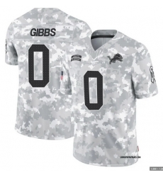 Men Detroit Lions 0 Jahmyr Gibbs Salute To Service Vapor Limited Stitched Jersey
