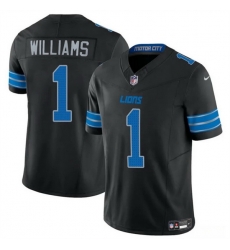 Men Detroit Lions 1 Jameson Williams Black 2025 F U S E Vapor Limited Stitched Jersey Men Detroit Lions 1 Jameson Williams Black 2025 F U S E Vapor Limited Stitched Jersey