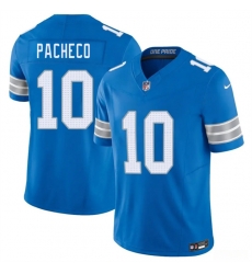 Men Detroit Lions  10 Isiah Pacheco Blue 2026 F U S E  Vapor Limited Stitched Jersey