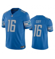 Men Detroit Lions 16 Jared Goff Blue 2023 F U S E Vapor Untouchable Limited Stitched Jersey Men Detroit Lions 16 Jared Goff Blue 2023 F U S E Vapor Untouchable Limited Stitched Jersey