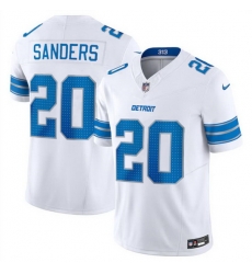 Men Detroit Lions 20 Barry Sanders White 2024 F U S E Vapor Limited Stitched Jersey Men Detroit Lions 20 Barry Sanders White 2024 F U S E Vapor Limited Stitched Jersey