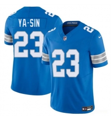 Men Detroit Lions 23 Rock Ya Sin Blue 2025 F U S E  Vapor Limited Stitched Jersey