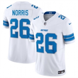 Men Detroit Lions 26 Morice Norris White 2025 F U S E  Vapor Limited Stitched Jersey