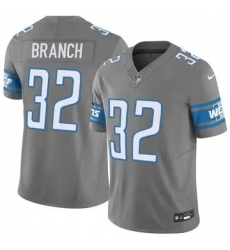 Men Detroit Lions 32 Brian Branch Gray 2023 F U S E Vapor Untouchable Limited Stitched Jersey Men Detroit Lions 32 Brian Branch Gray 2023 F U S E Vapor Untouchable Limited Stitched Jersey