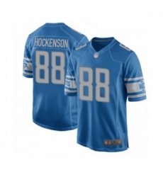 Men Detroit Lions 88 TJ Hockenson Game Blue Team Color Football Jersey Men Detroit Lions 88 TJ Hockenson Game Blue Team Color Football Jersey