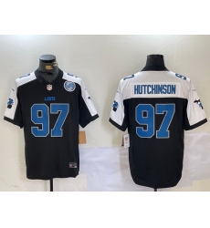 Men Detroit Lions 97 Aidan Hutchinson Black White F U S E 2024 Michigan Patch Vapor Limited Stitched Jersey 1 Men Detroit Lions 97 Aidan Hutchinson Black White F U S E 2024 Michigan Patch Vapor Limited Stitched Jersey 1