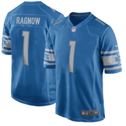 Men's Detroit Lions Frank Ragnow Nike Blue 2018 NFL Draft First Round Pick Elite Jersey