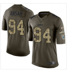 Nike Detroit Lions #94 Ziggy Ansah Green Men 27s Stitched NFL Limited Salute To Service Jersey Nike Detroit Lions #94 Ziggy Ansah Green Men 27s Stitched NFL Limited Salute To Service Jersey