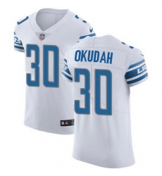 Nike Lions 30 Jeff Okudah White Men Stitched NFL New Elite Jersey Nike Lions 30 Jeff Okudah White Men Stitched NFL New Elite Jersey
