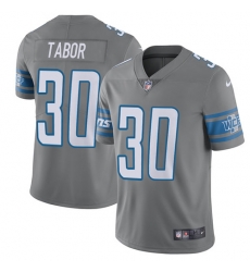 Nike Lions #30 Teez Tabor Gray Mens Stitched NFL Limited Rush Jersey Nike Lions #30 Teez Tabor Gray Mens Stitched NFL Limited Rush Jersey