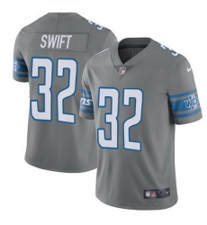 Nike Lions 32 D 27Andre Swift Gray Men Stitched NFL Limited Rush Jersey Nike Lions 32 D 27Andre Swift Gray Men Stitched NFL Limited Rush Jersey