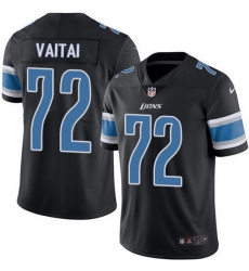 Nike Lions 72 Halapoulivaati Vaitai Black Men Stitched NFL Limited Rush Jersey Nike Lions 72 Halapoulivaati Vaitai Black Men Stitched NFL Limited Rush Jersey