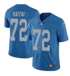 Nike Lions 72 Halapoulivaati Vaitai Blue Throwback Men Stitched NFL Vapor Untouchable Limited Jersey Nike Lions 72 Halapoulivaati Vaitai Blue Throwback Men Stitched NFL Vapor Untouchable Limited Jersey