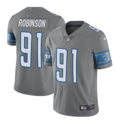Nike Lions #91 Ashawn Robinson Gray Mens Stitched NFL Limited Rush Jersey Nike Lions #91 Ashawn Robinson Gray Mens Stitched NFL Limited Rush Jersey
