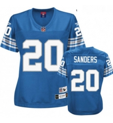 Reebok Detroit Lions 20 Barry Sanders Blue Womens Throwback Team Color Replica Throwback NFL Jersey Reebok Detroit Lions 20 Barry Sanders Blue Womens Throwback Team Color Replica Throwback NFL Jersey